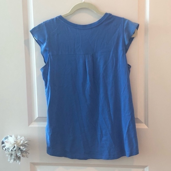 Gerald Darel Ruffle Blue Top - Picture 10 of 14